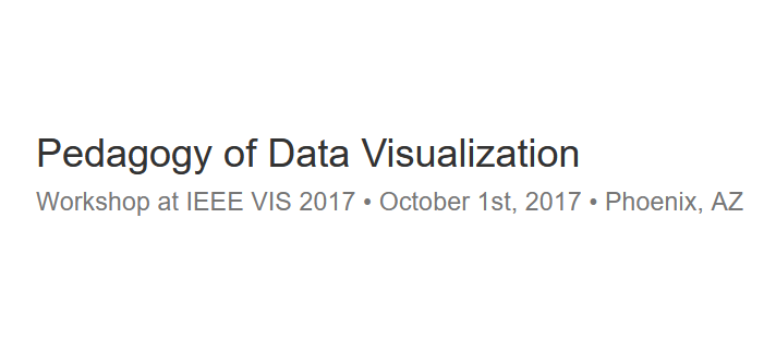 Teaser image for 2nd Pedagogy of Data Visualization