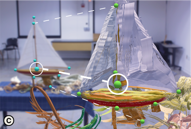 Teaser image for Drawing From Life: Interaction Techniques for 3D Drawing From Observation in Mixed Reality