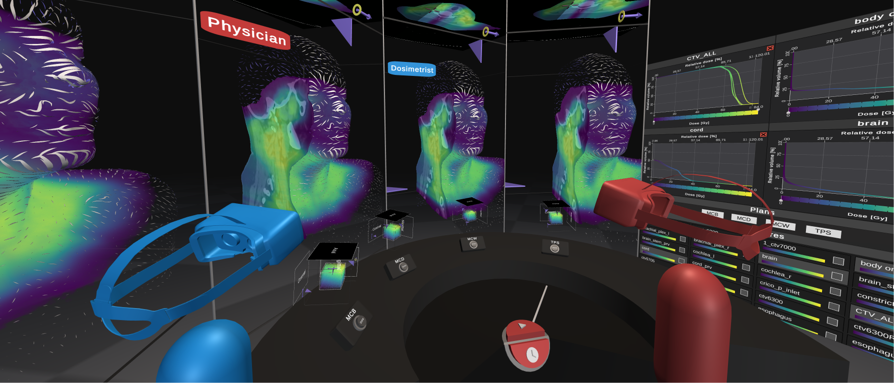 Teaser image for Designing a Collaborative Immersive Visualization System for Radiation Treatment Planning Teams